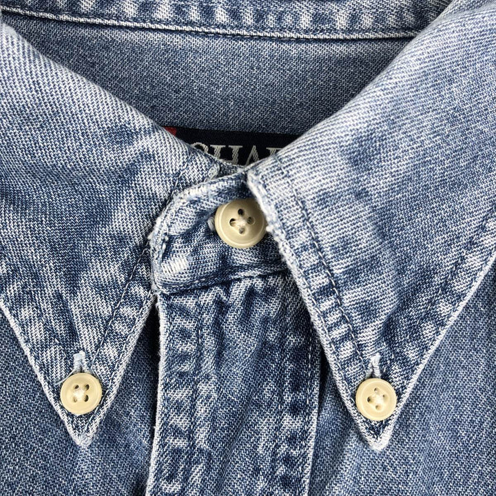 Ralph Lauren CHAPS Long Sleeve Button Down Denim Shirt Men's XL cotton blue type Vintage Second Hand