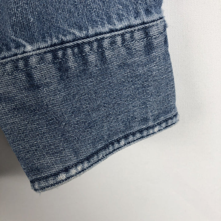 Ralph Lauren CHAPS Long Sleeve Button Down Denim Shirt Men's XL cotton blue type Vintage Second Hand