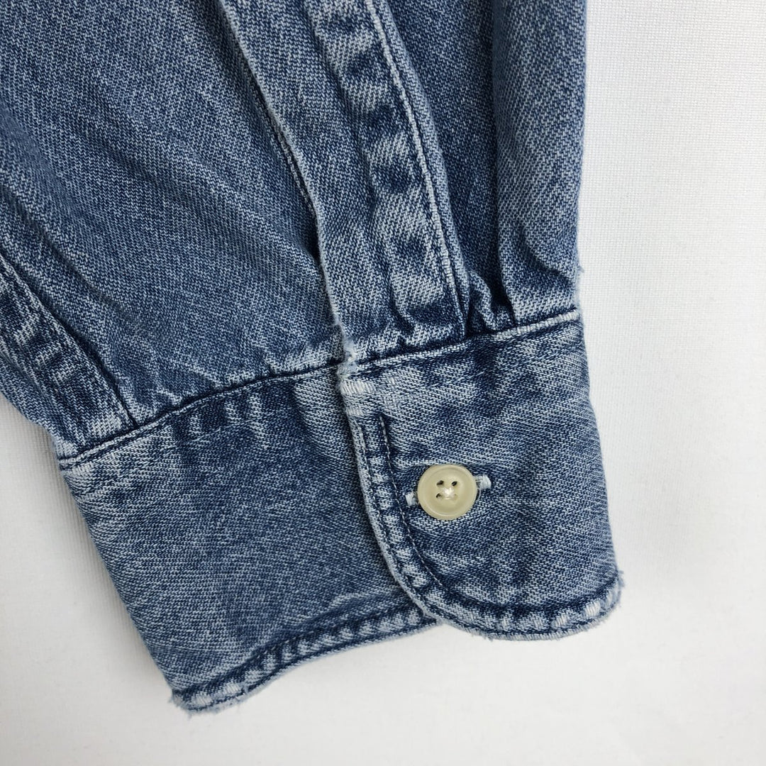 Ralph Lauren CHAPS Long Sleeve Button Down Denim Shirt Men's XL cotton blue type Vintage Second Hand