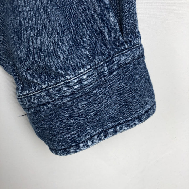 Ralph Lauren long sleeve button down denim shirt, men's XL size cotton blue type Vintage Second Hand