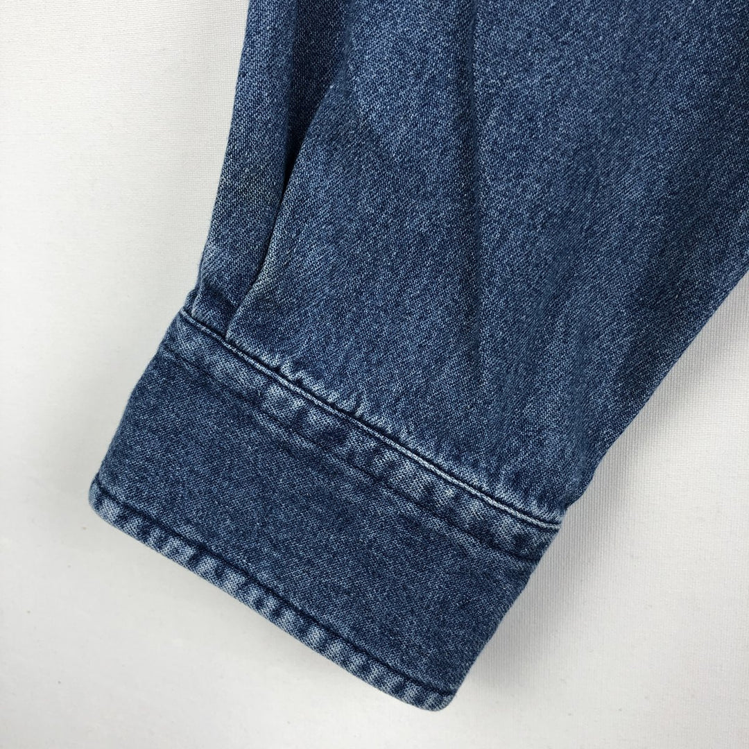 Ralph Lauren long sleeve button down denim shirt, men's XL size cotton blue type Vintage Second Hand