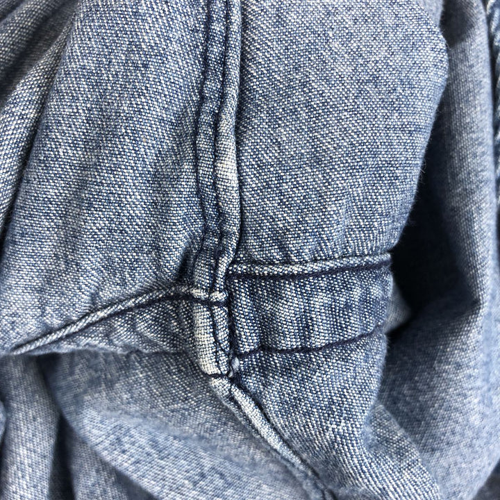 Ralph Lauren long sleeve button down denim shirt, men's XL size cotton blue type Vintage Second Hand