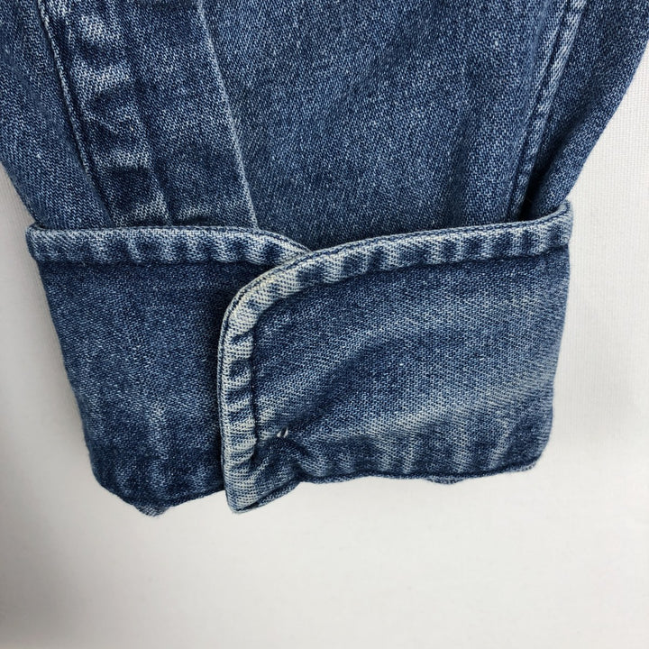 Ralph Lauren long sleeve button down denim shirt, men's XL size cotton blue type Vintage Second Hand