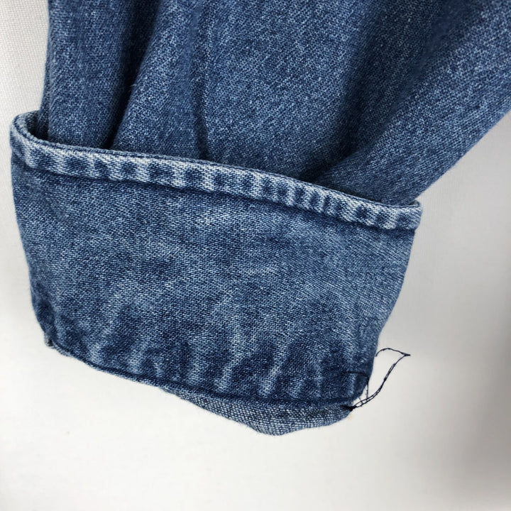 Ralph Lauren long sleeve button down denim shirt, men's XL size cotton blue type Vintage Second Hand