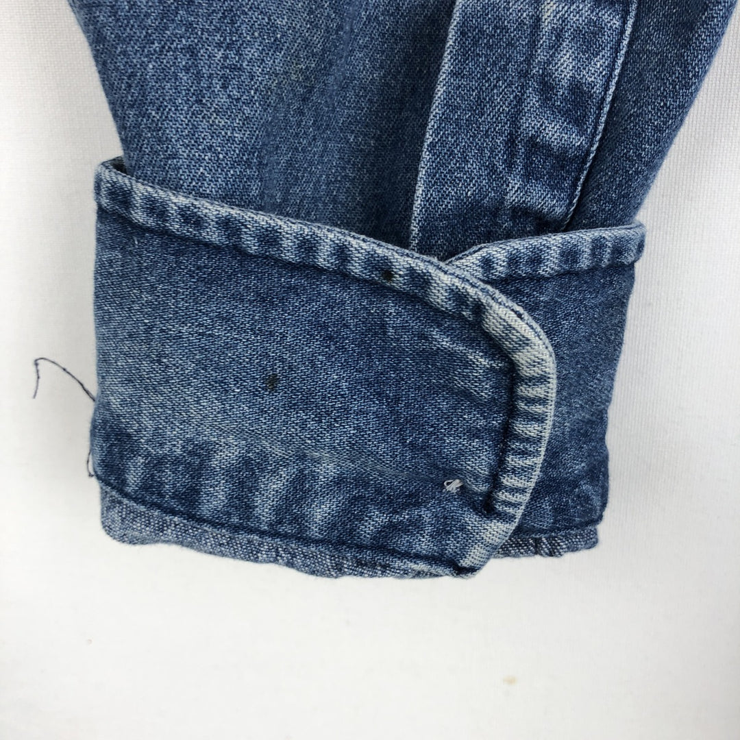 Ralph Lauren long sleeve button down denim shirt, men's XL size cotton blue type Vintage Second Hand