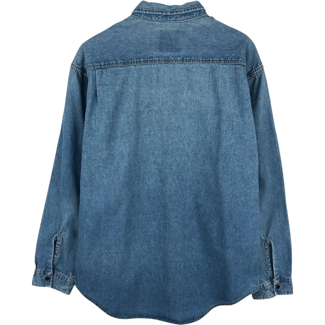 90'S Levi's Long Sleeve Denim Shirt, Men's Size L, Vintage cotton blue type Vintage Second Hand