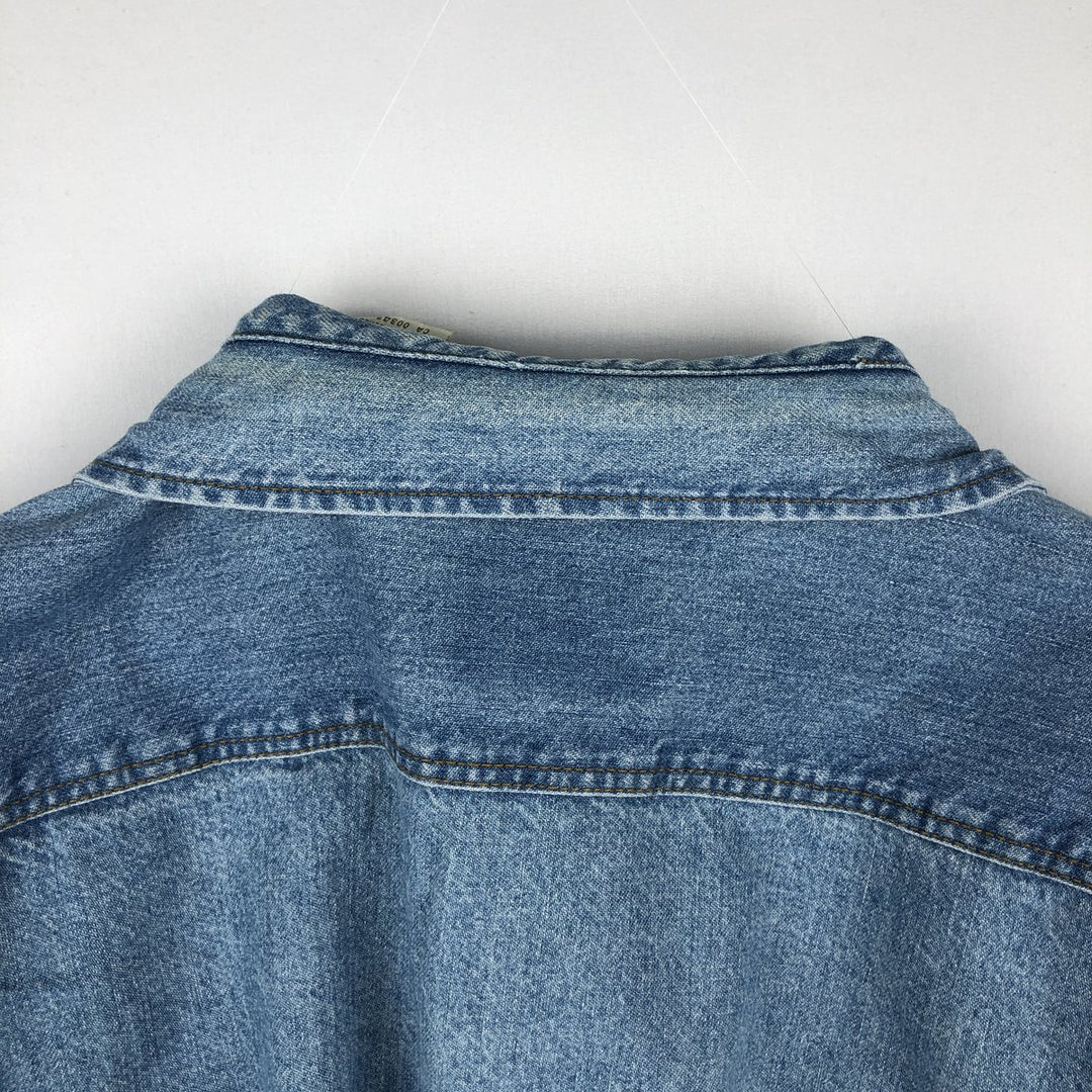 90'S Levi's Long Sleeve Denim Shirt, Men's Size L, Vintage cotton blue type Vintage Second Hand