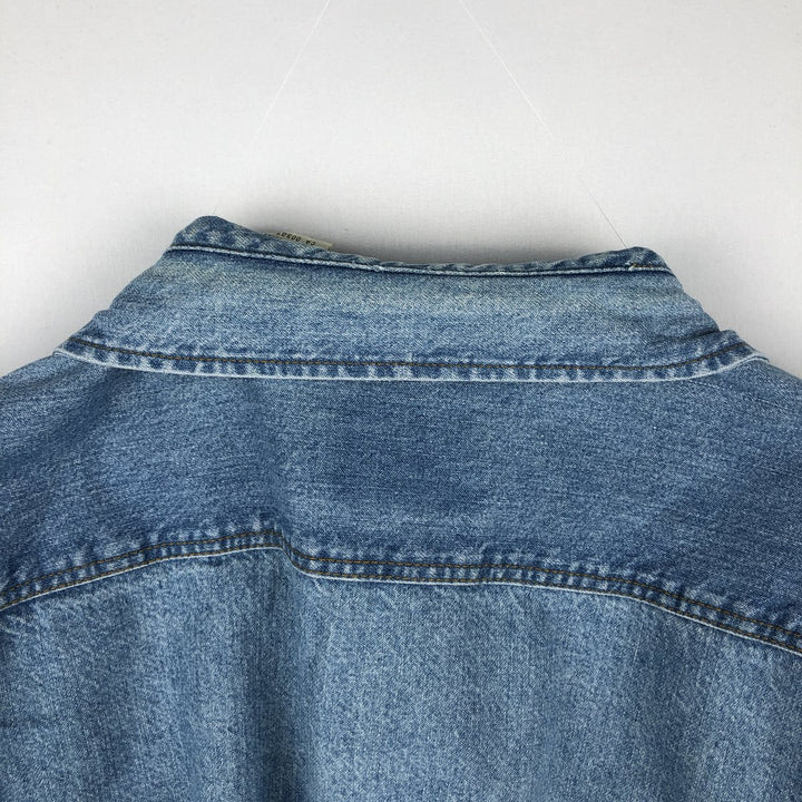 90'S Levi's Long Sleeve Denim Shirt, Men's Size L, Vintage cotton blue type Vintage Second Hand