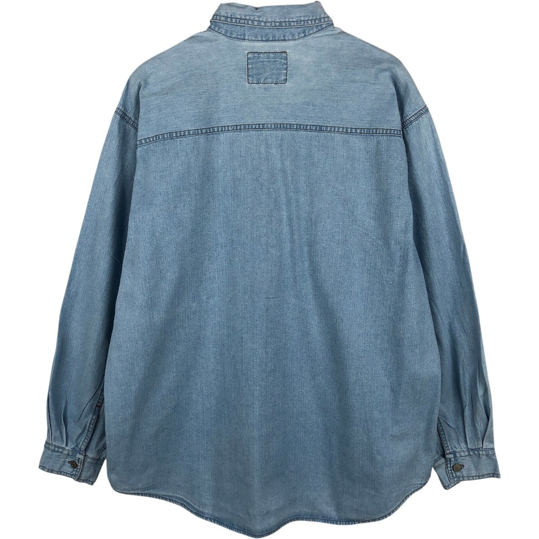 ~2000'S Levi's RED TAB Long-Sleeve Denim Shirt, Men's Size L (approx.) cotton Blue type light blue Vintage Second Hand