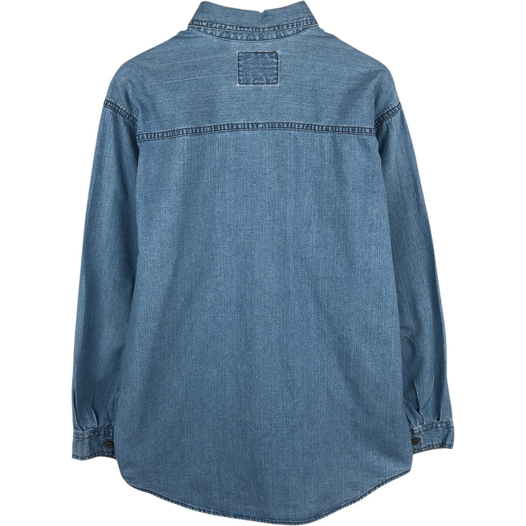 ~2000'S Levi's RED TAB Long-Sleeve Denim Shirt, Men's Size M (approx.) cotton Blue type light blue Vintage Second Hand