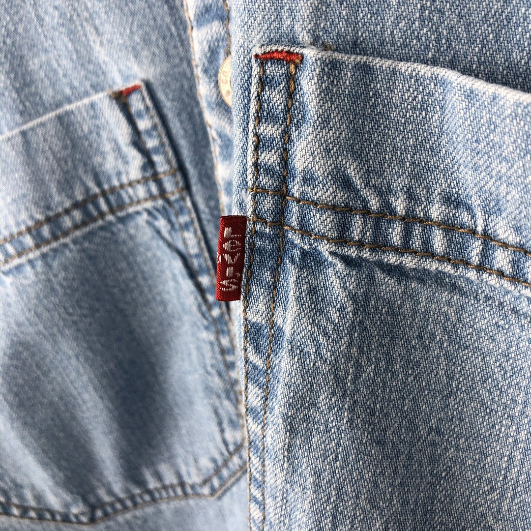 ~2000'S Levi's RED TAB Long-Sleeve Denim Shirt, Men's Size M (approx.) cotton Blue type light blue Vintage Second Hand