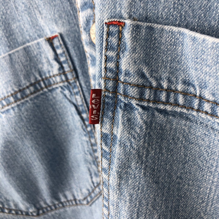 ~2000'S Levi's RED TAB Long-Sleeve Denim Shirt, Men's Size M (approx.) cotton Blue type light blue Vintage Second Hand
