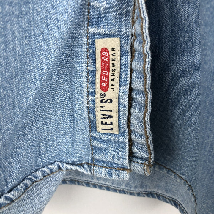 ~2000'S Levi's RED TAB Long-Sleeve Denim Shirt, Men's Size M (approx.) cotton Blue type light blue Vintage Second Hand