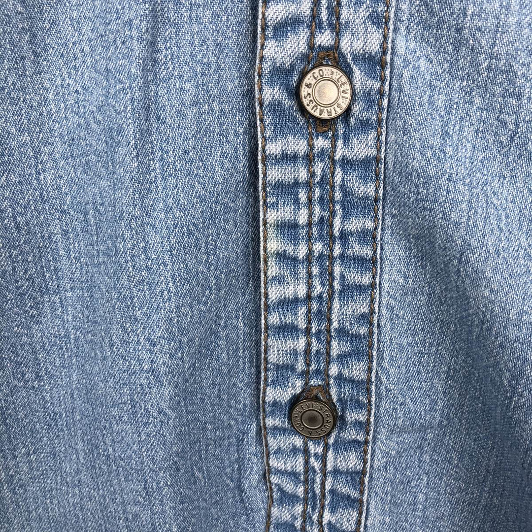 ~2000'S Levi's RED TAB Long-Sleeve Denim Shirt, Men's Size M (approx.) cotton Blue type light blue Vintage Second Hand
