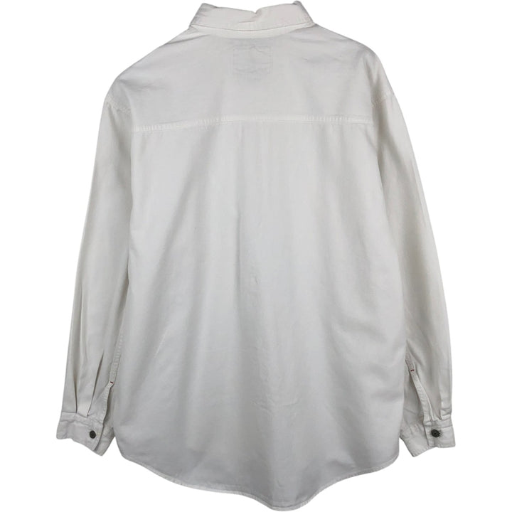 ~2000'S Levi's RED TAB Long-Sleeve White Denim Shirt, Men's Size L (approx.) cotton white type Vintage Second Hand