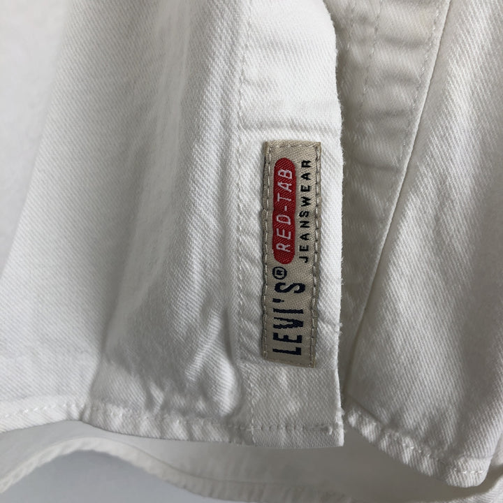 ~2000'S Levi's RED TAB Long-Sleeve White Denim Shirt, Men's Size L (approx.) cotton white type Vintage Second Hand