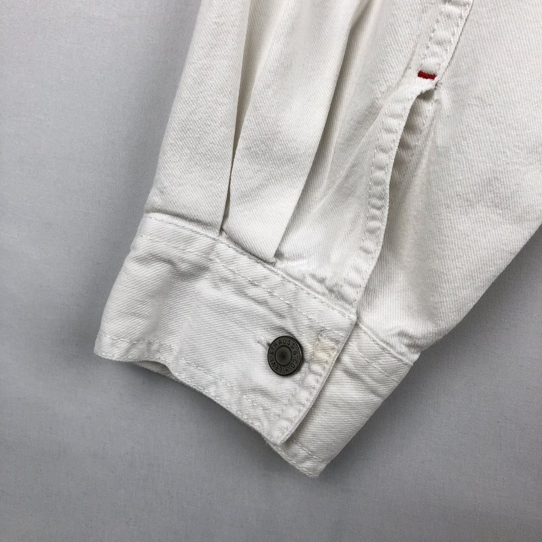 ~2000'S Levi's RED TAB Long-Sleeve White Denim Shirt, Men's Size L (approx.) cotton white type Vintage Second Hand