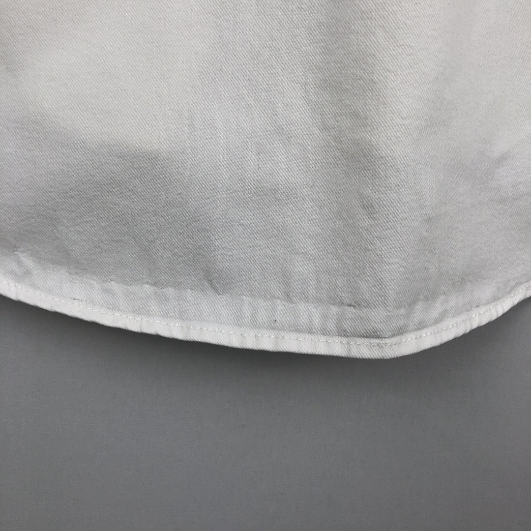 ~2000'S Levi's RED TAB Long-Sleeve White Denim Shirt, Men's Size L (approx.) cotton white type Vintage Second Hand