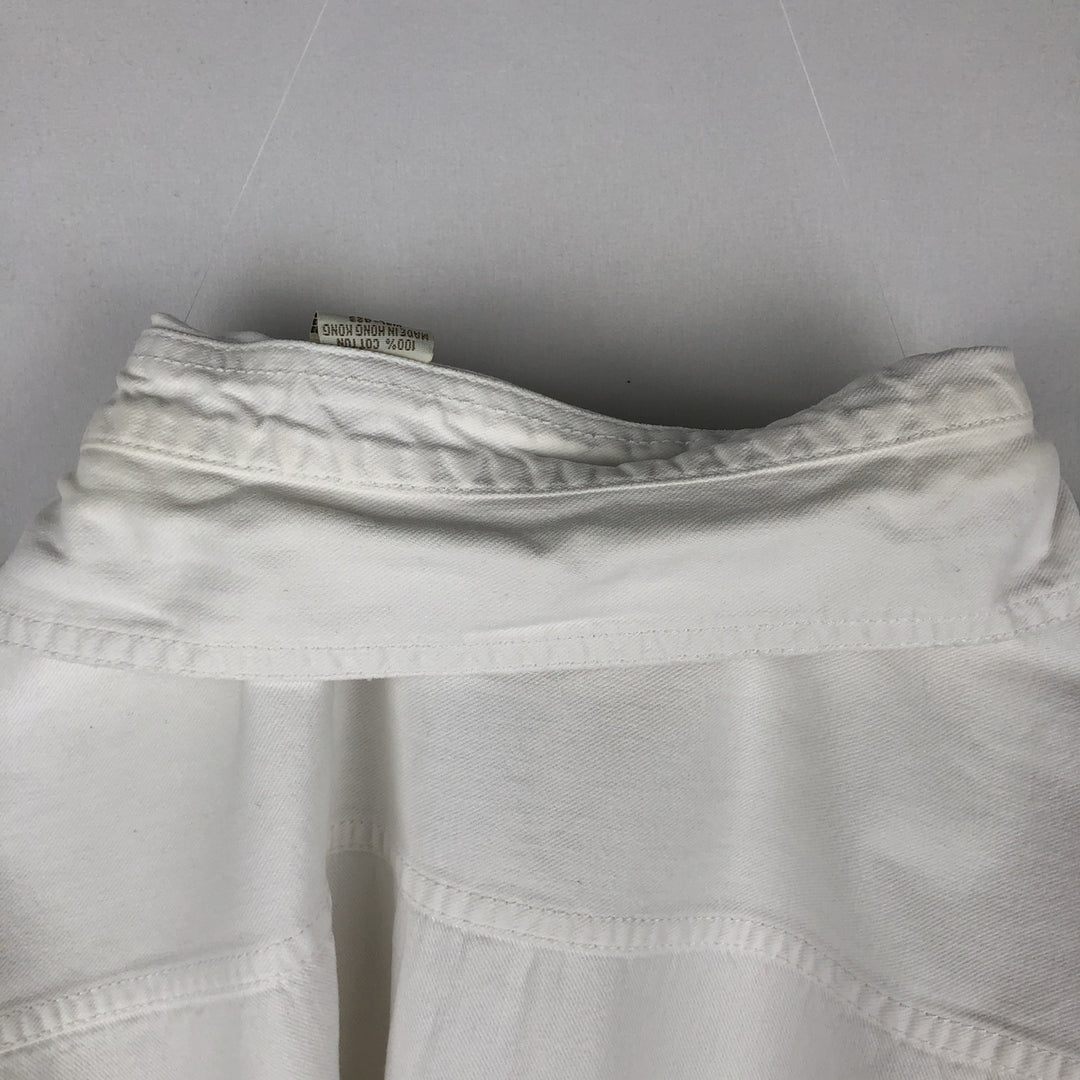 ~2000'S Levi's RED TAB Long-Sleeve White Denim Shirt, Men's Size L (approx.) cotton white type Vintage Second Hand
