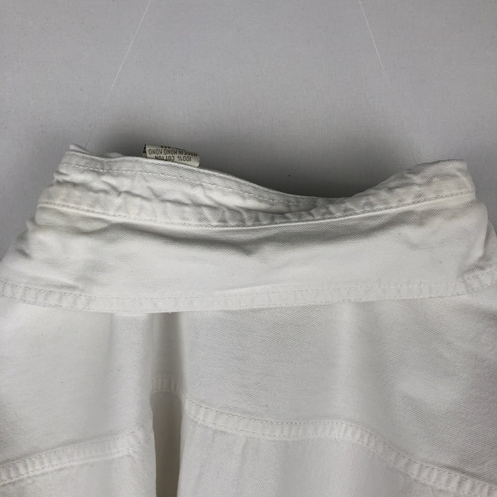 ~2000'S Levi's RED TAB Long-Sleeve White Denim Shirt, Men's Size L (approx.) cotton white type Vintage Second Hand