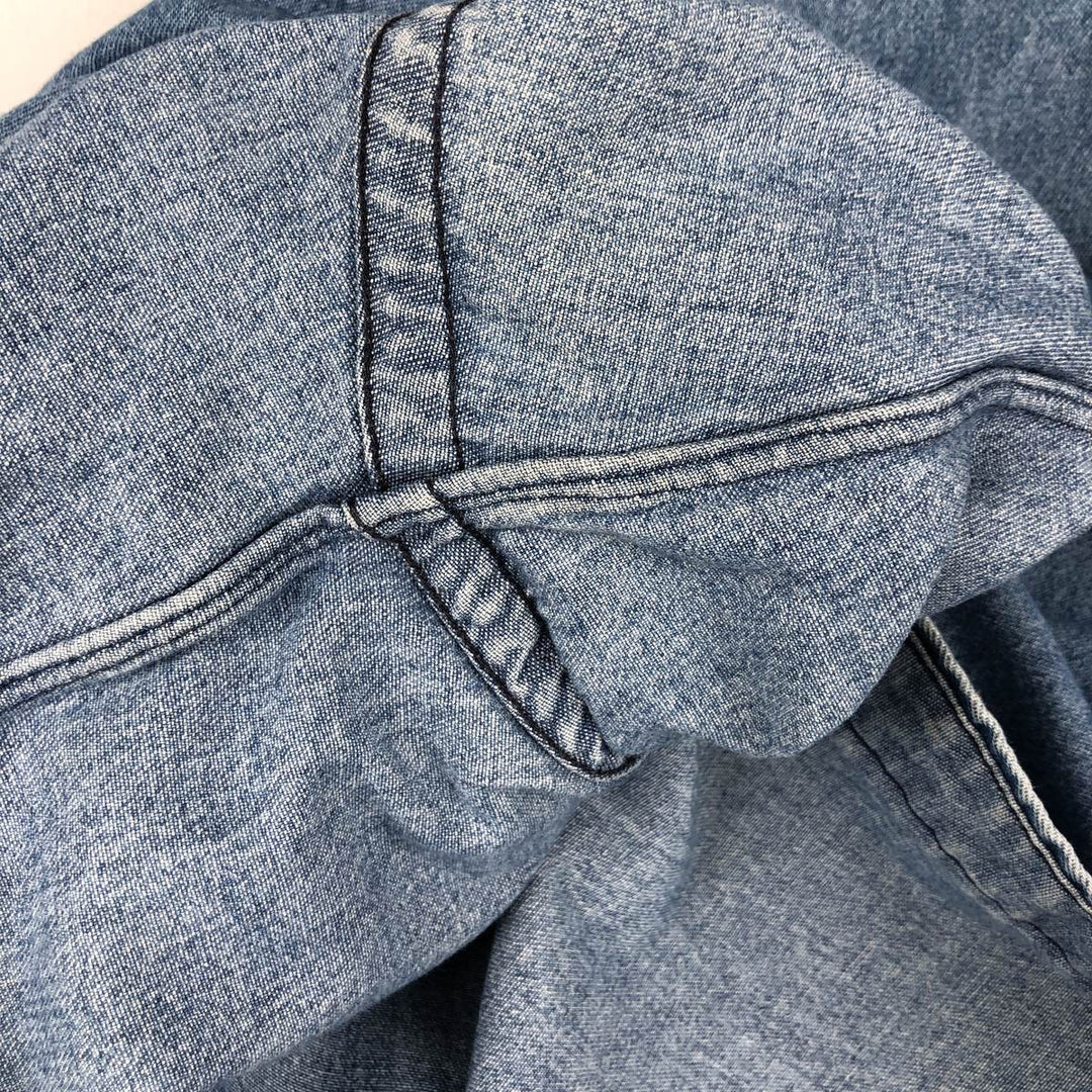 Ralph Lauren BLAKE Long-Sleeve Button-Down Denim Shirt, Men's Size L (approx.) cotton blue type Vintage Second Hand