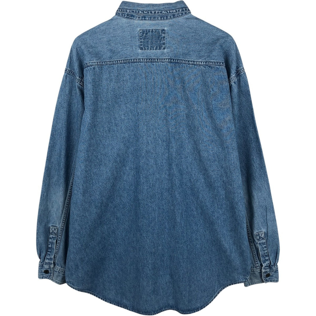 90'S Levi's Long Sleeve Denim Shirt, Men's Size L, Vintage cotton blue type Vintage Second Hand