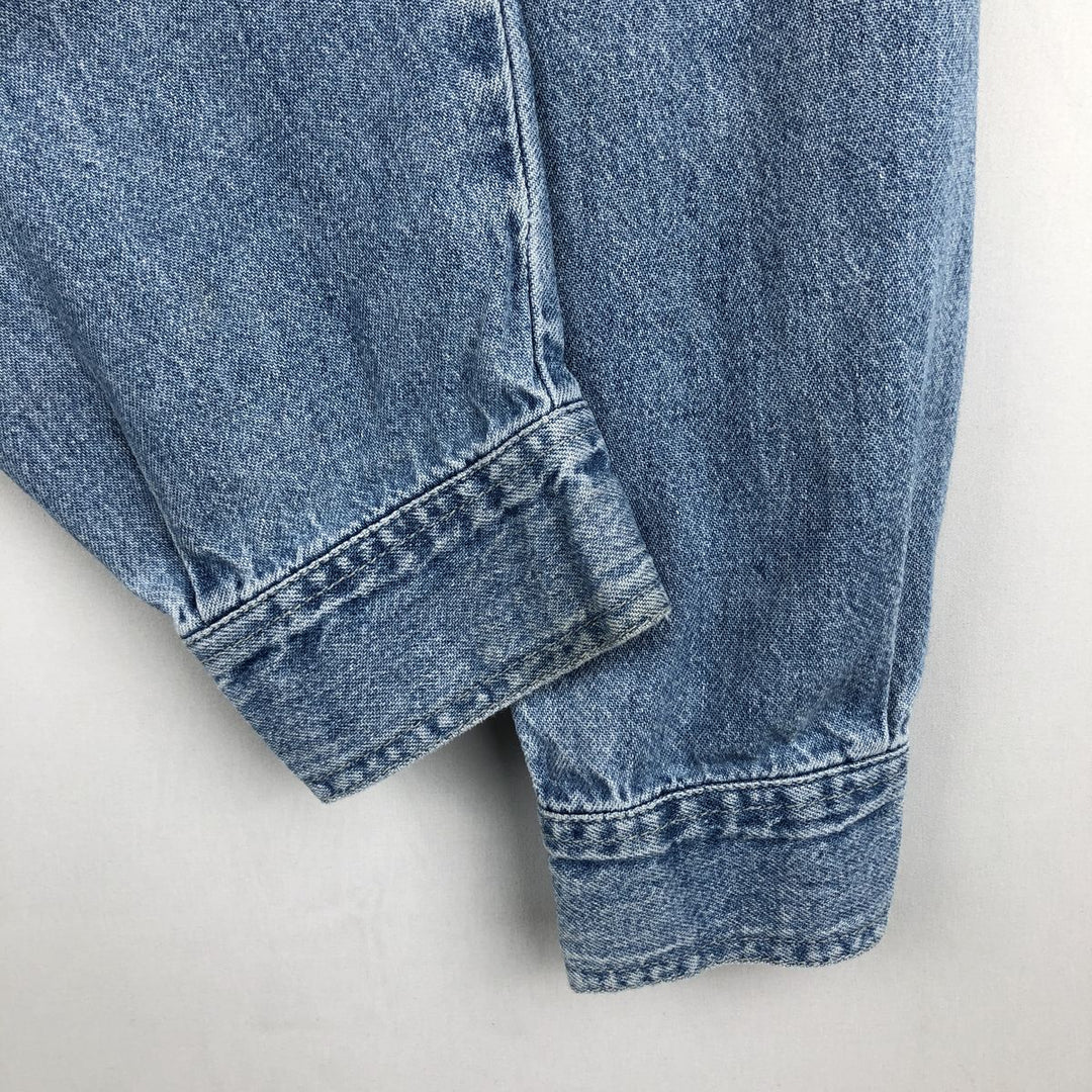 90'S Levi's Long Sleeve Denim Shirt, Men's Size L, Vintage cotton blue type Vintage Second Hand