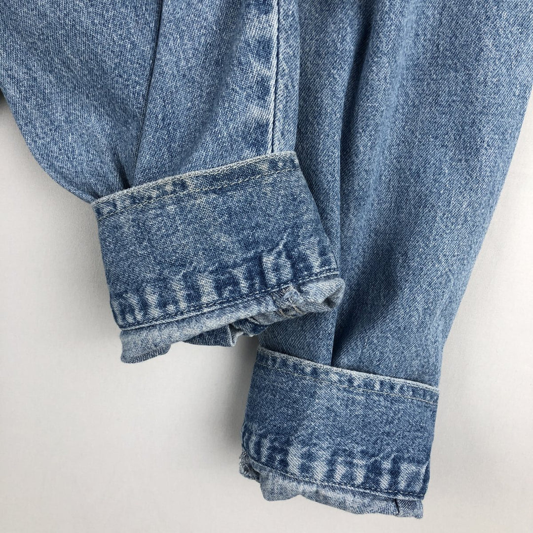 90'S Levi's Long Sleeve Denim Shirt, Men's Size L, Vintage cotton blue type Vintage Second Hand