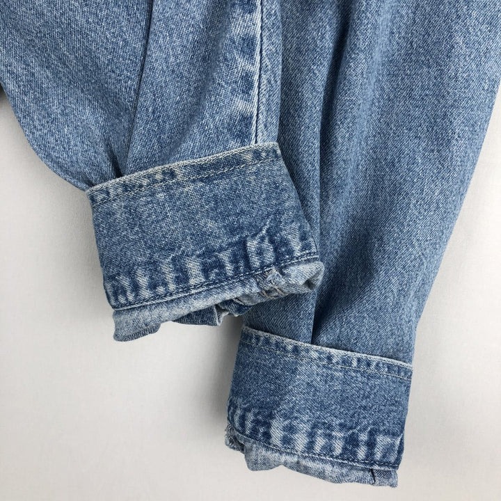 90'S Levi's Long Sleeve Denim Shirt, Men's Size L, Vintage cotton blue type Vintage Second Hand