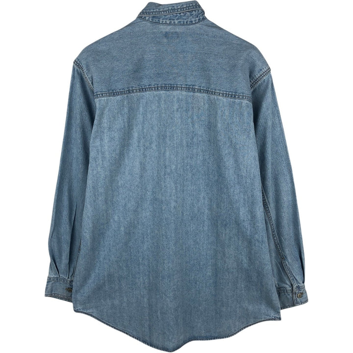 90s-00'S Levi's RED TAB Long-Sleeve Denim Shirt, Men's Size S (Equivalent), Vintage cotton Blue type light blue Vintage Second Hand
