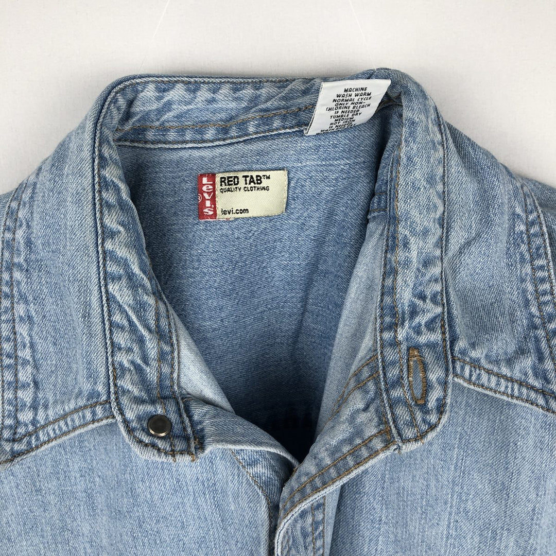 90s-00'S Levi's RED TAB Long-Sleeve Denim Shirt, Men's Size S (Equivalent), Vintage cotton Blue type light blue Vintage Second Hand