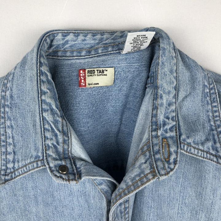 90s-00'S Levi's RED TAB Long-Sleeve Denim Shirt, Men's Size S (Equivalent), Vintage cotton Blue type light blue Vintage Second Hand