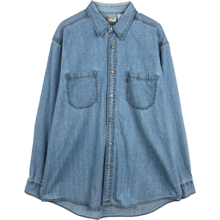 Levi's Red Tab Long Sleeve Denim Shirt, Men's Size L cotton blue type Vintage Second Hand