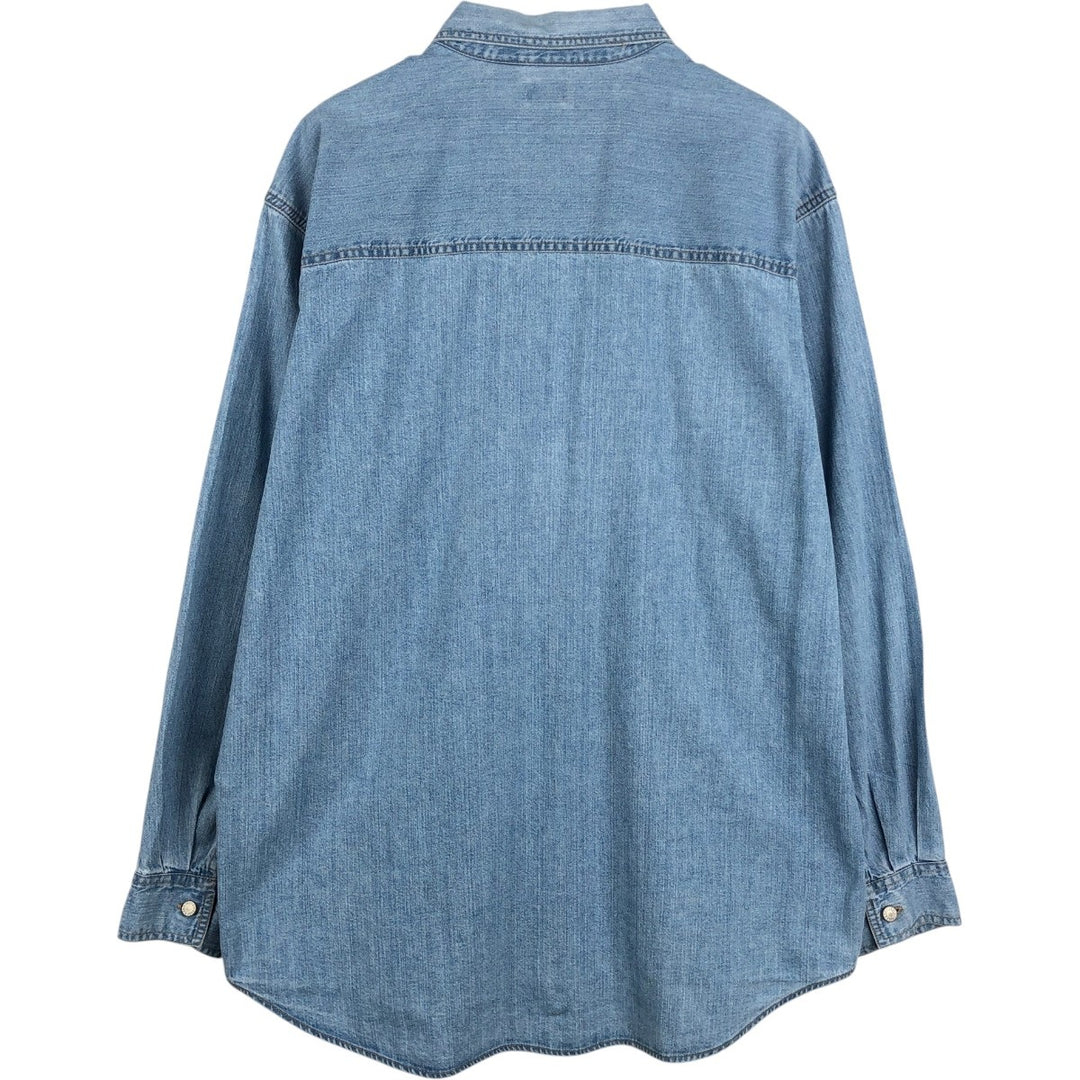 Levi's Red Tab Long Sleeve Denim Shirt, Men's Size L cotton blue type Vintage Second Hand