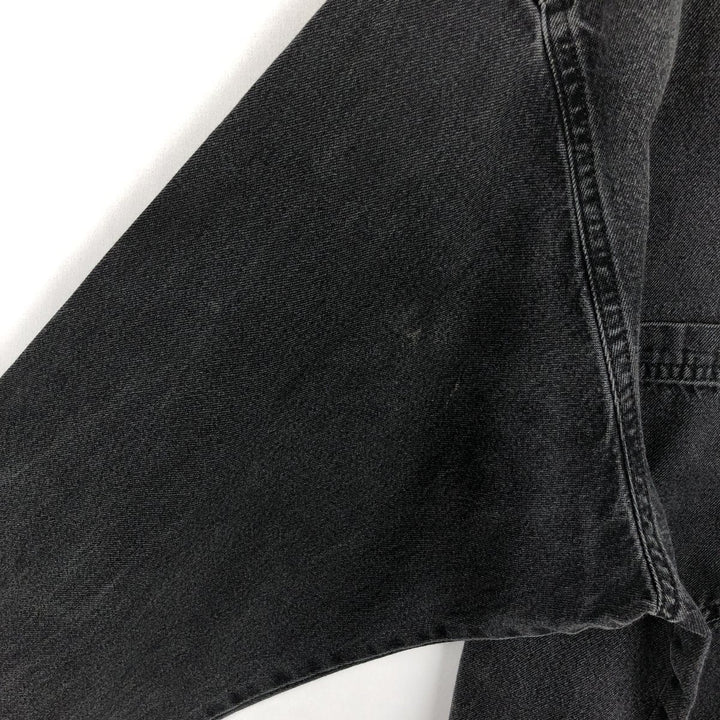 90s-00'S Levi's Loose Fit Long-Sleeve Black Denim Shirt, Men's Size M (Equivalent), Vintage cotton black type Vintage Second Hand