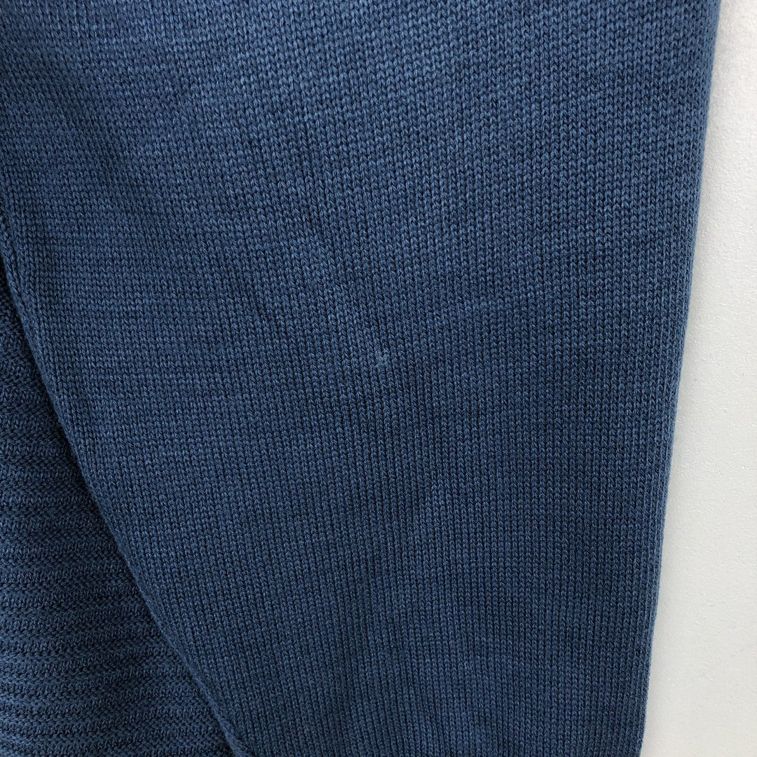 1980'S Lacoste CHEMISE French Lacoste V-neck cotton knit sweater, made in France, men's size XL equivalent, vintage. cotton Navy blue Vintage Second Hand