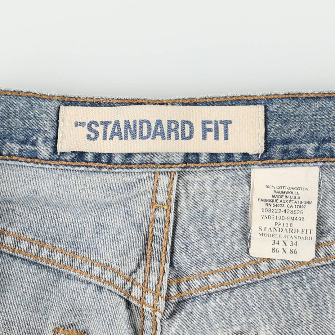 90'S GAP STANDARD FIT Old GAP Tapered Denim Pants, Made in USA, Men's W35 (approx.), Vintage cotton blue type Vintage Second Hand