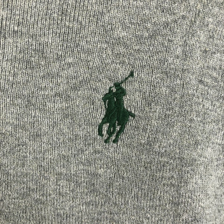 Ralph Lauren POLO RALPH LAUREN V-neck Pima cotton knit sweater, men's size L Pima Cotton gray type Vintage Second Hand