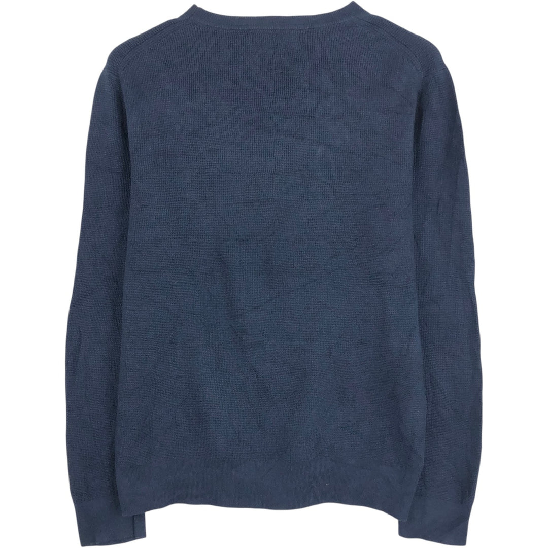 Banana Republic Cotton Knit Sweater, Men's Size M (approx.) Supima Cotton navy blue type Vintage Second Hand