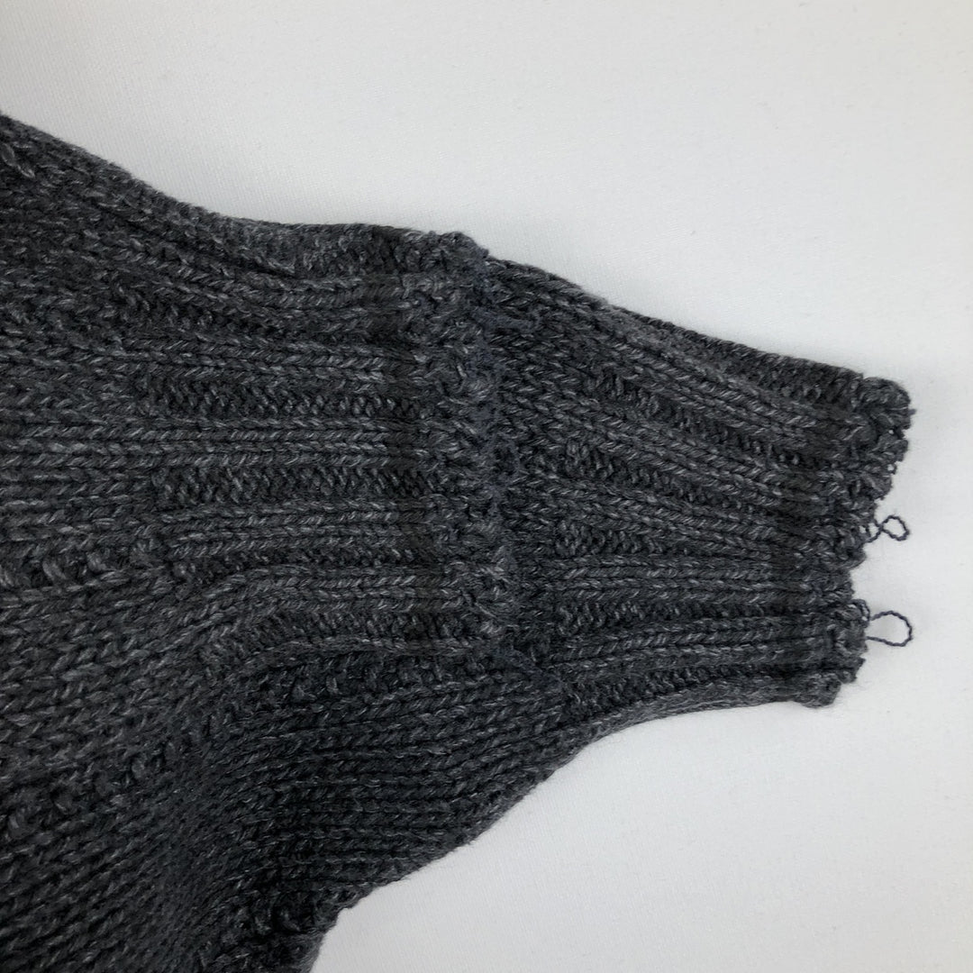 2000'S Eddie Bauer ribbed cotton knit sweater, made in USA, men's size M (approx.) cotton black type Vintage Second Hand