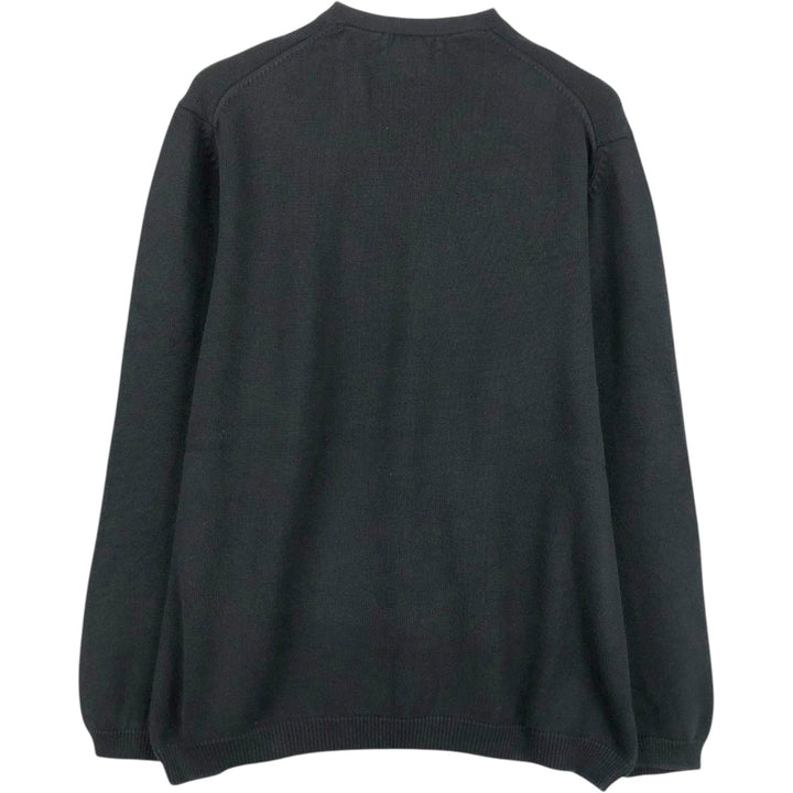 Brooks Brothers V-neck Pima cotton knit sweater, men's size XL (approx.) Pima Cotton black type Vintage Second Hand