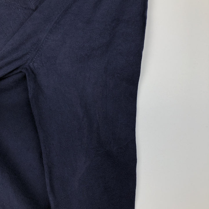 Brooks Brothers 346 V-neck Cotton Knit Sweater, Men's Size XXL (approx.) Supima Cotton navy blue type Vintage Second Hand