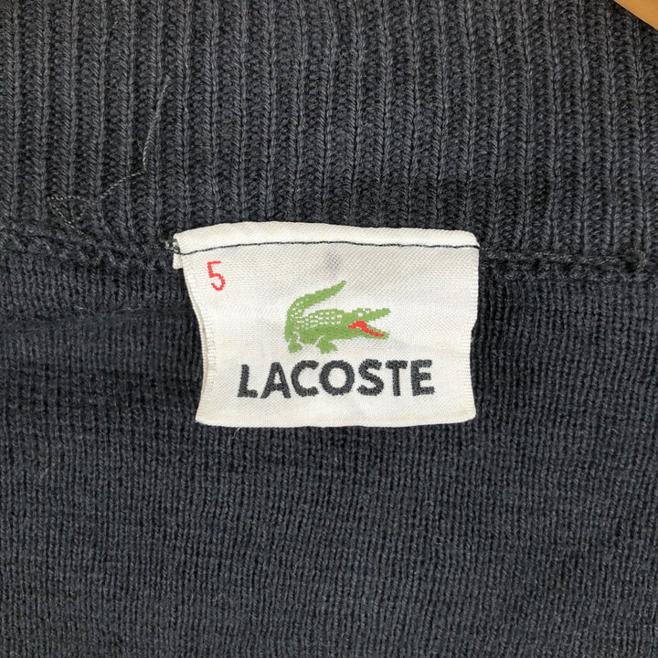 Lacoste Driver's Knit Sweater, Size 5, Men's L cotton black type Vintage Second Hand