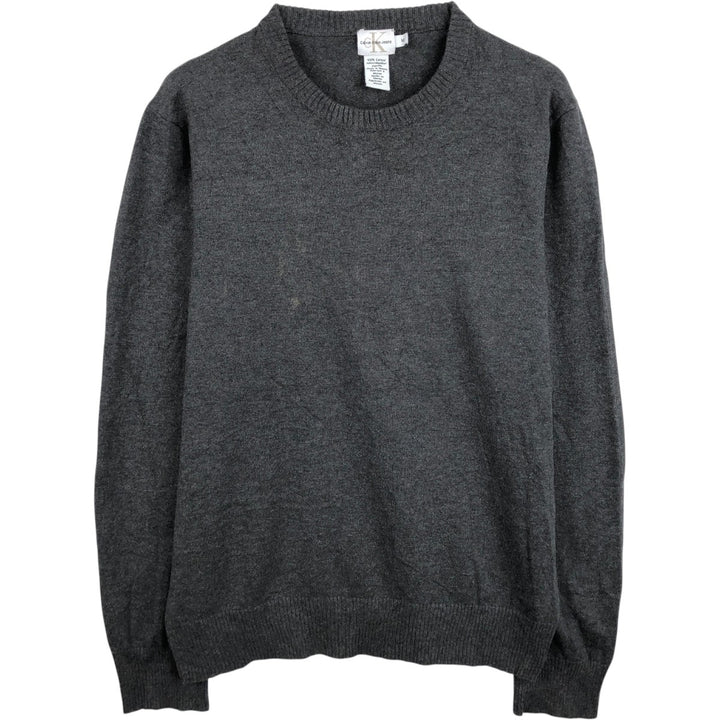 90s-00'S Calvin Klein JEANS cotton knit sweater, men's size M (approx.), vintage. cotton Charcoal Vintage Second Hand