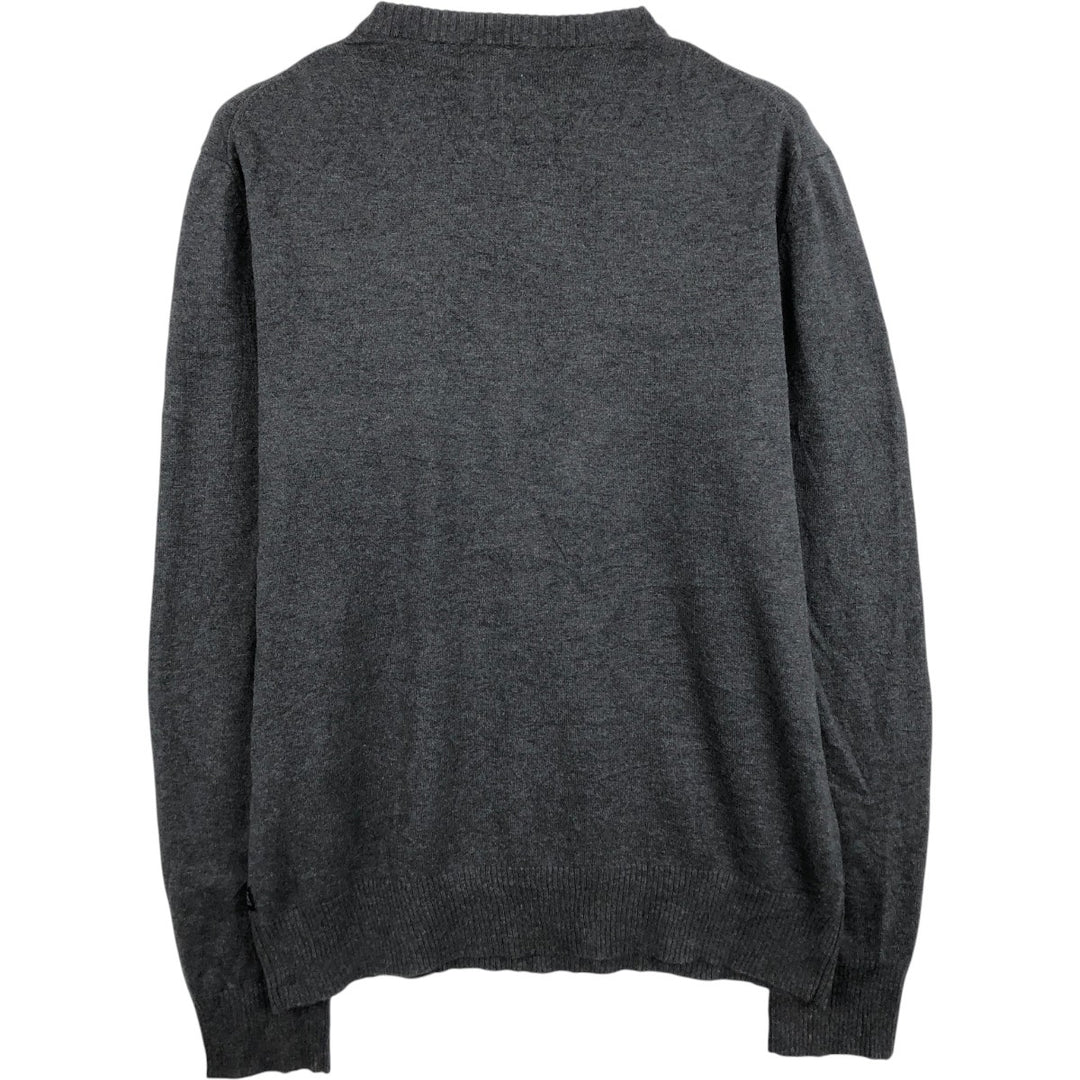 90s-00'S Calvin Klein JEANS cotton knit sweater, men's size M (approx.), vintage. cotton Charcoal Vintage Second Hand