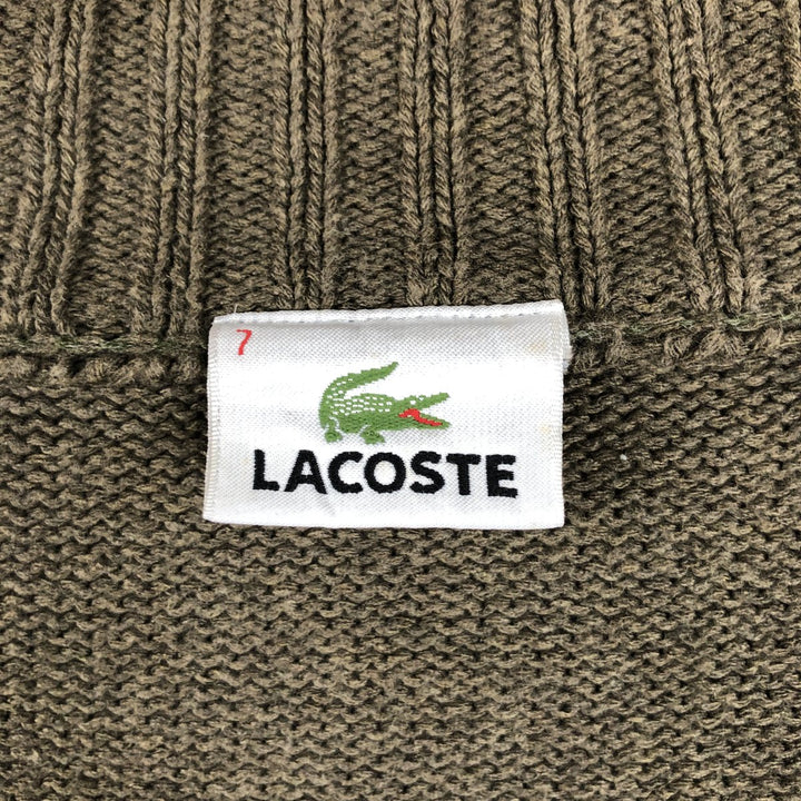 Lacoste Driver's Knit Sweater, Size 7 (Men's XXL equivalent) cotton brown type Vintage Second Hand
