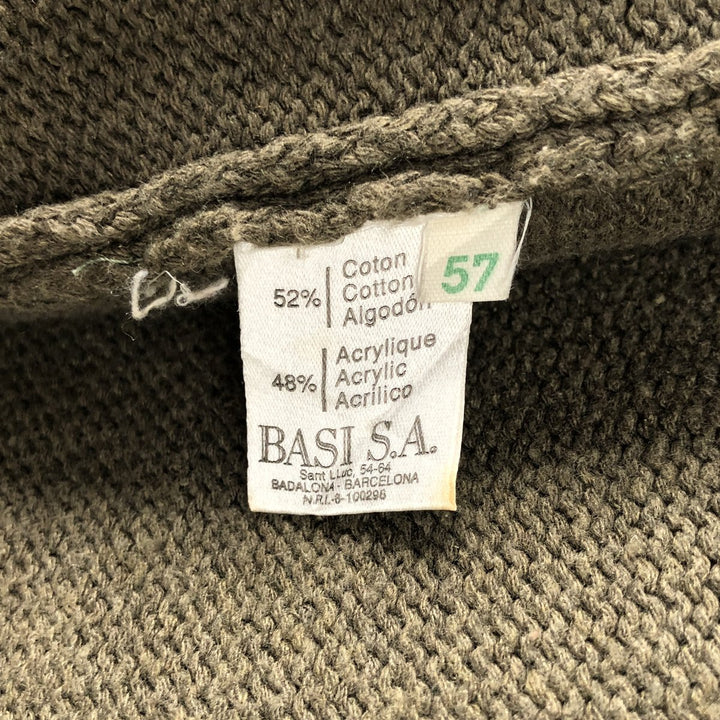 Lacoste Driver's Knit Sweater, Size 7 (Men's XXL equivalent) cotton brown type Vintage Second Hand