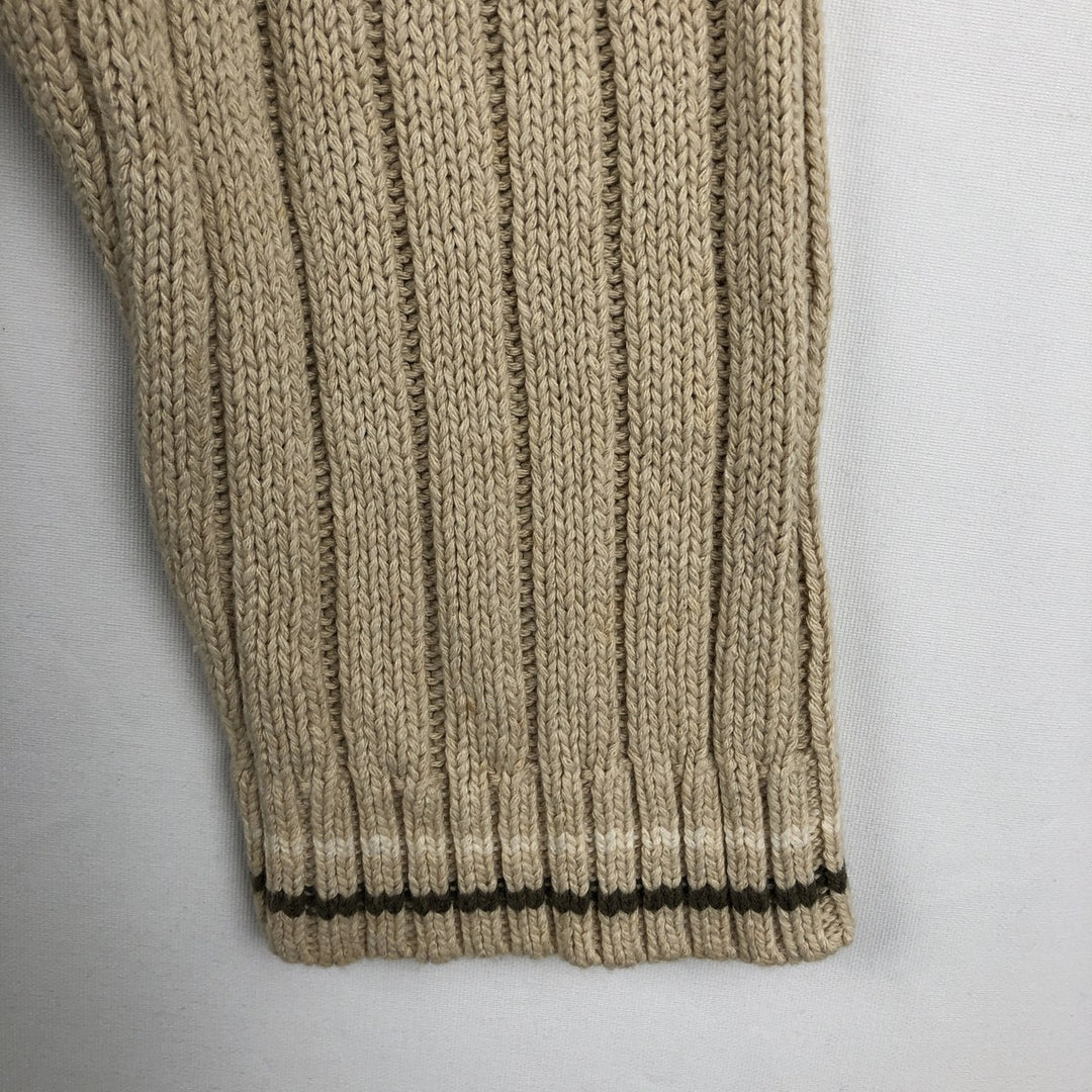 Lacoste Driver's Knit Sweater, Size 7 (Men's XXL equivalent) cotton brown type Vintage Second Hand