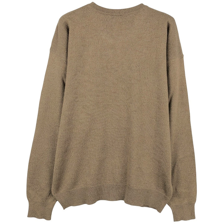 Lacoste wool x acrylic knit sweater, made in Spain, size 5 (equivalent to men's L). wool brown type Vintage Second Hand