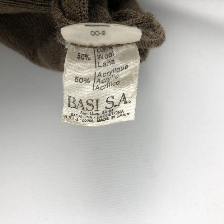 Lacoste wool x acrylic knit sweater, made in Spain, size 5 (equivalent to men's L). wool brown type Vintage Second Hand